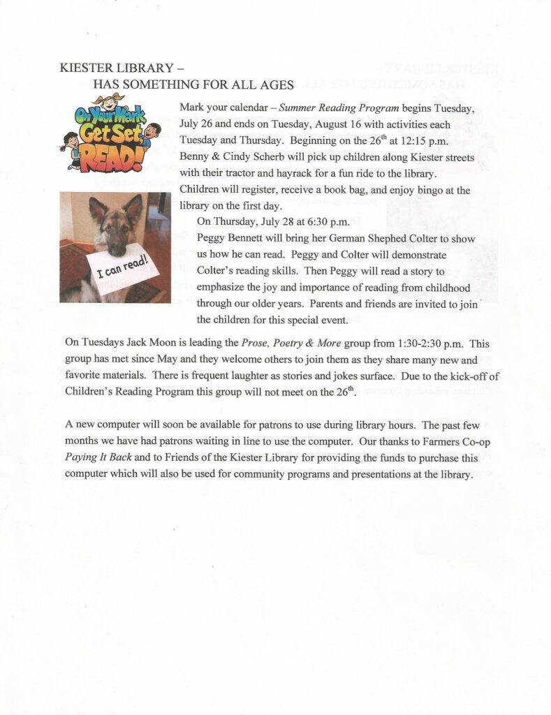 001 Kiester Minnesota